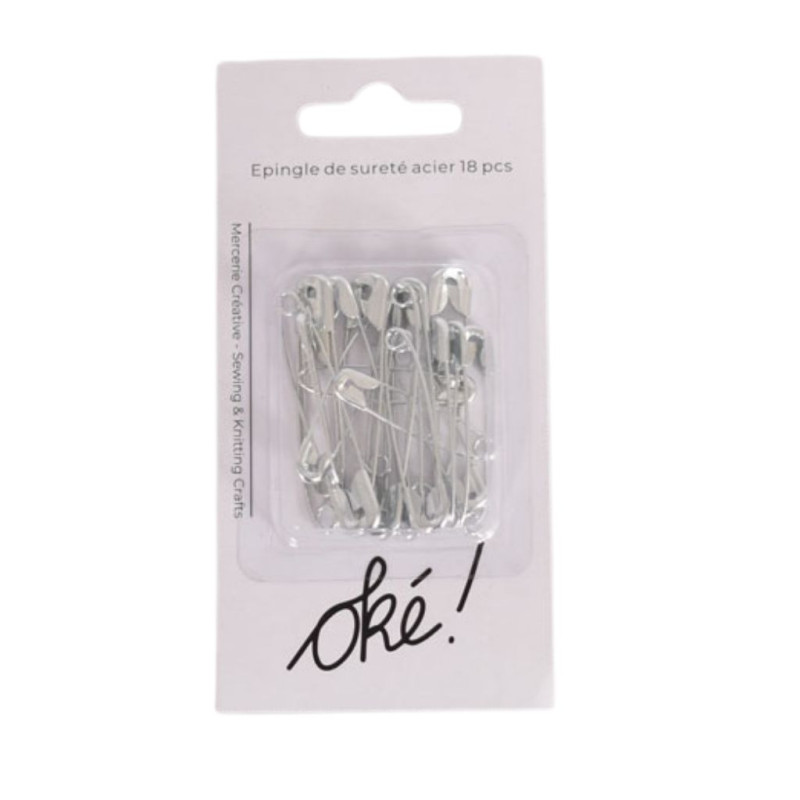 SACHET DE 6 / EPINGLES DE SURETE ASSORTIES 18 PCS.